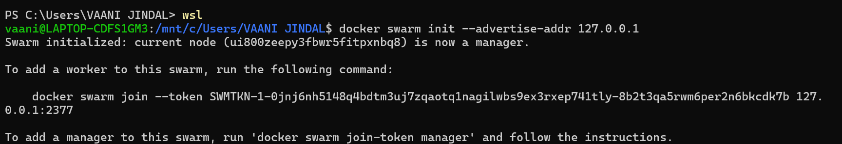 Swarm Initialization