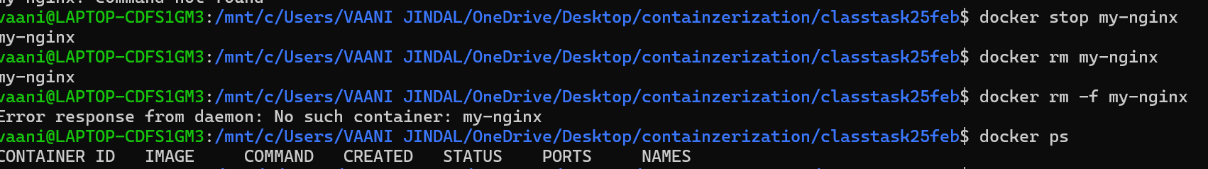Remove Old Container